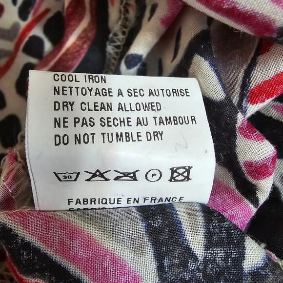 Irene Van Ryb Sea Shell Coral Print Cotton Midi Dress Size French Size 40/US 8 - Picture 11 of 11